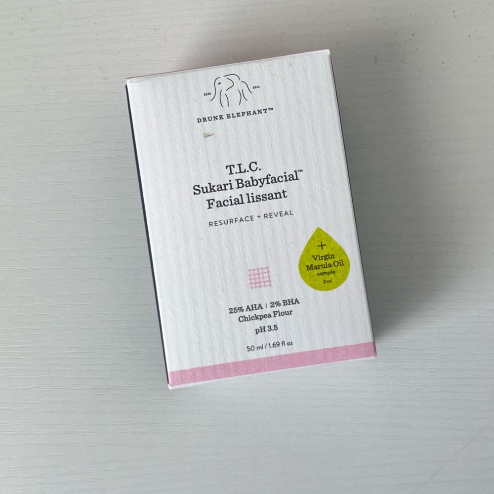 Drunk Elephant White and Pink Peel Skincare